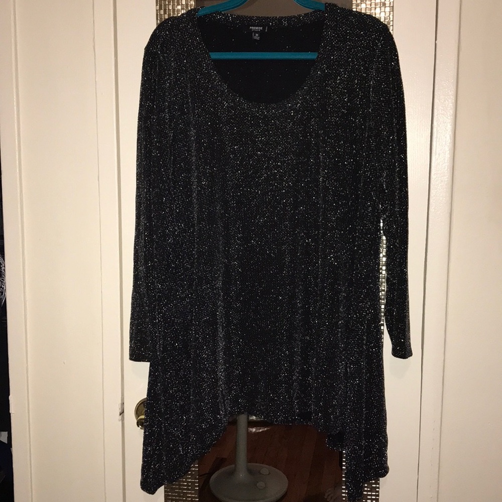 Silver& black sparkly tunic